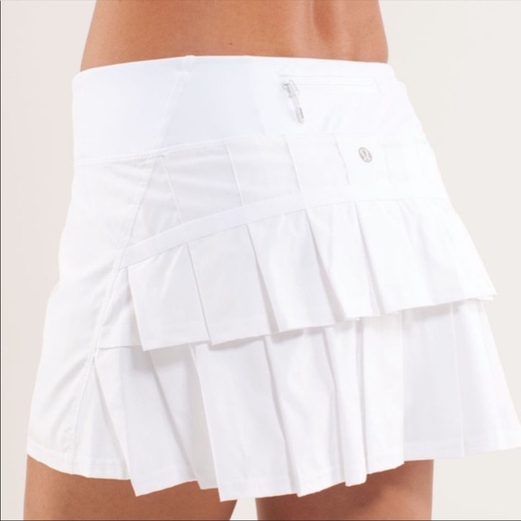 Lululemon Pace Setter Skirt in White Size 2 Regular and blue skirt bundle - Picture 1 of 12